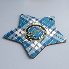 Clan Roberton Tartan Crest Star Ceramic Ornament NZ60 Roberton Tartan Tartan Christmas