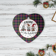 Clan MacLennan Tartan Tartan Crest Gnome Heart Ceramic Ornament OL63 MacLennan Tartan Tartan Christmas