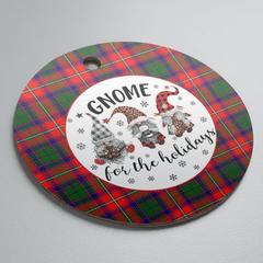 Clan Wauchope Tartan Tartan Crest Gnome Round Ceramic Ornament XI27 Wauchope Tartan Tartan Christmas
