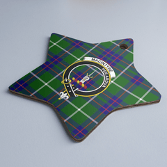 Clan MacIntyre Hunting Modern Tartan Crest Star Ceramic Ornament ME33 MacIntyre Hunting Modern Tartan Tartan Christmas