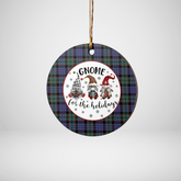Clan Fletcher Modern Tartan Tartan Crest Gnome Round Ceramic Ornament HM77 Fletcher Modern Tartan Tartan Christmas