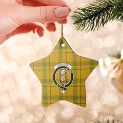 Clan Houston Tartan Crest Star Ceramic Ornament TK49 Houston Tartan Tartan Christmas