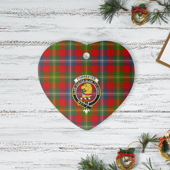 Clan Forrester Tartan Crest Heart Ceramic Ornament HH89 Forrester Tartan Tartan Christmas