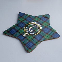 Clan Fletcher Ancient Tartan Crest Star Ceramic Ornament MW56 Fletcher Ancient Tartan Tartan Christmas