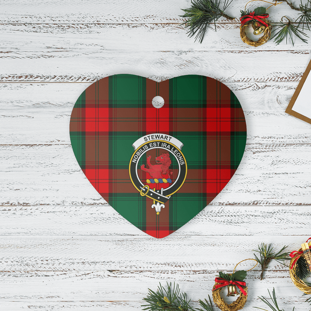 Clan Stewart Atholl Modern Tartan Crest Heart Ceramic Ornament AL94 Stewart Atholl Modern Tartan Tartan Christmas
