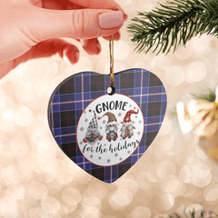 Clan Dunlop Modern Tartan Tartan Crest Gnome Heart Ceramic Ornament LV30 Dunlop Modern Tartan Tartan Christmas