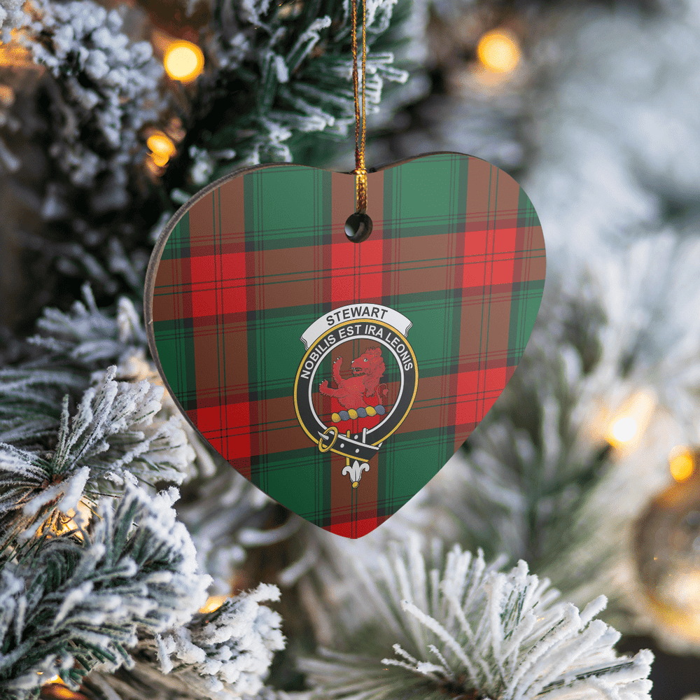 Clan Stewart Atholl Modern Tartan Crest Heart Ceramic Ornament AL94 Stewart Atholl Modern Tartan Tartan Christmas