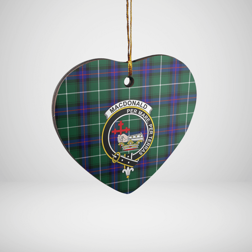 Clan MacDonald of the Isles Hunting Modern Tartan Crest Heart Ceramic Ornament MR60 MacDonald of the Isles Hunting Modern Tartan Tartan Christmas