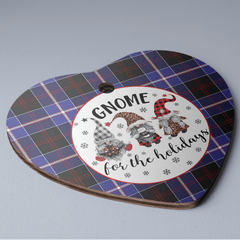 Clan Dunlop Modern Tartan Tartan Crest Gnome Heart Ceramic Ornament LV30 Dunlop Modern Tartan Tartan Christmas