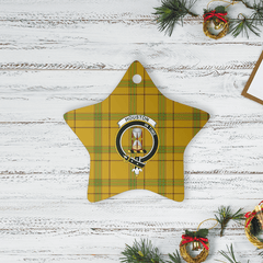Clan Houston Tartan Crest Star Ceramic Ornament TK49 Houston Tartan Tartan Christmas