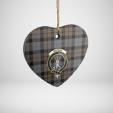 Clan MacKay Weathered Tartan Crest Heart Ceramic Ornament HX23 MacKay Weathered Tartan Tartan Christmas