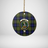 Clan MacLaren Modern Tartan Crest Round Ceramic Ornament IT22 MacLaren Modern Tartan Tartan Christmas