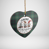 Clan MacAulay Hunting Ancient Tartan Tartan Crest Gnome Heart Ceramic Ornament XJ19 MacAulay Hunting Ancient Tartan Tartan Christmas