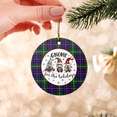 Clan Inglis Modern Tartan Tartan Crest Gnome Round Ceramic Ornament NP86 Inglis Modern Tartan Tartan Christmas