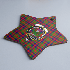 Clan Gow of Skeoch Tartan Crest Star Ceramic Ornament SR95 Gow of Skeoch Tartan Tartan Christmas