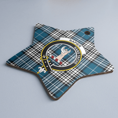 Clan Napier Modern Tartan Crest Star Ceramic Ornament GG59 Napier Modern Tartan Tartan Christmas