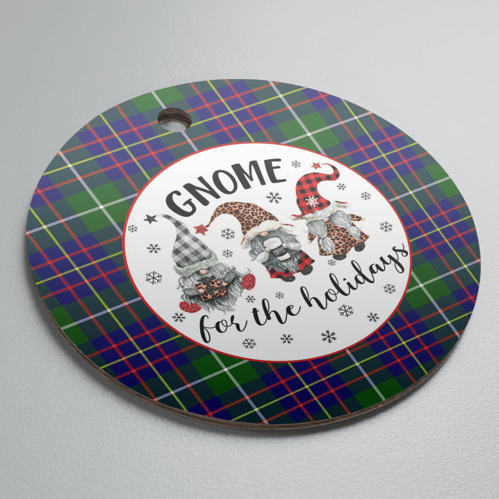 Clan Inglis Modern Tartan Tartan Crest Gnome Round Ceramic Ornament NP86 Inglis Modern Tartan Tartan Christmas