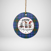 Clan Edmonstone Tartan Tartan Crest Gnome Round Ceramic Ornament RT45 Edmonstone Tartan Tartan Christmas