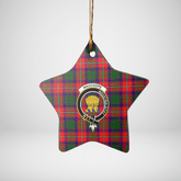 Clan Wauchope Tartan Crest Star Ceramic Ornament FZ80 Wauchope Tartan Tartan Christmas