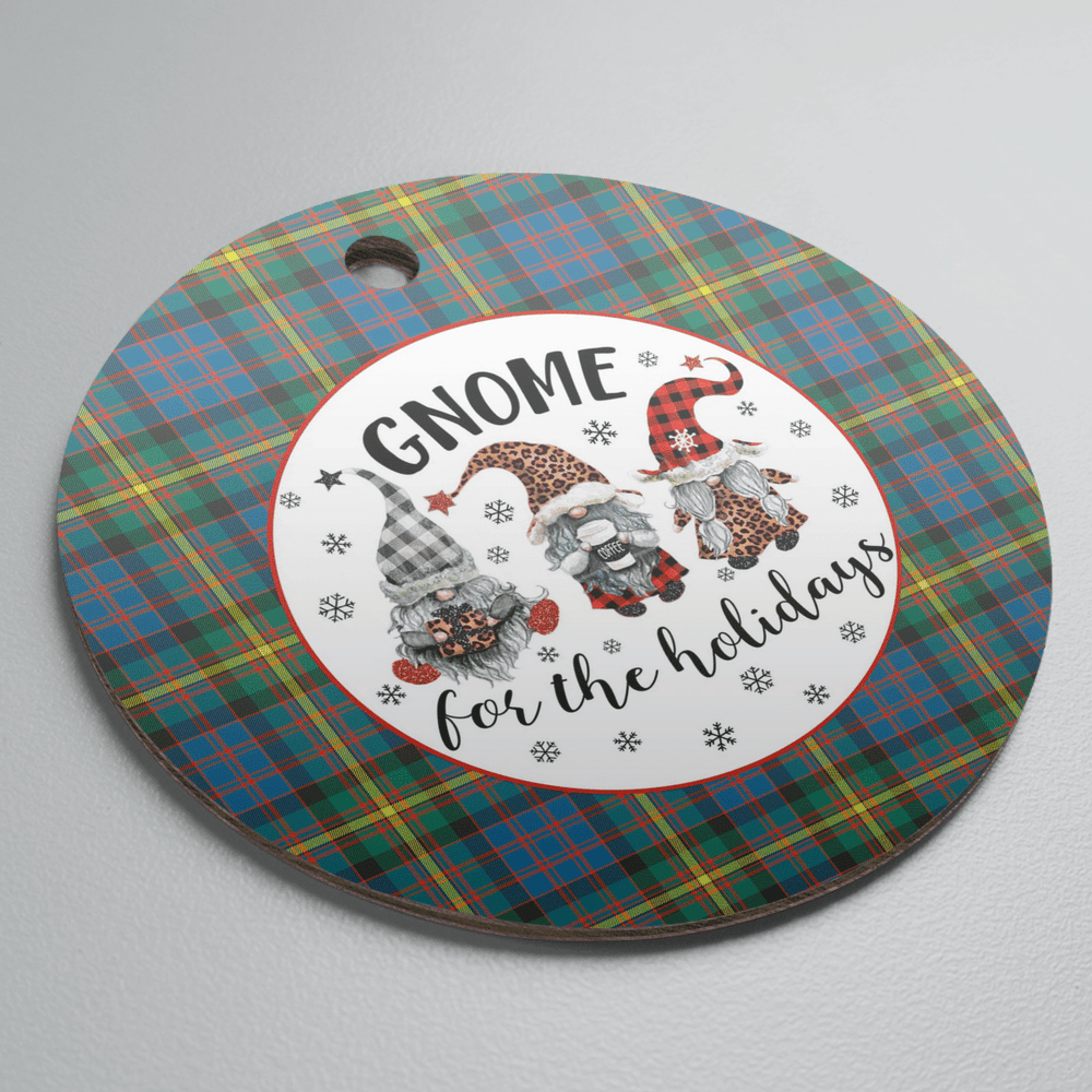 Clan MacSporran Ancient Tartan Tartan Crest Gnome Round Ceramic Ornament XN25 MacSporran Ancient Tartan Tartan Christmas