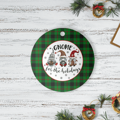 Clan Kincaid Tartan Tartan Crest Gnome Round Ceramic Ornament XV44 Kincaid Tartan Tartan Christmas