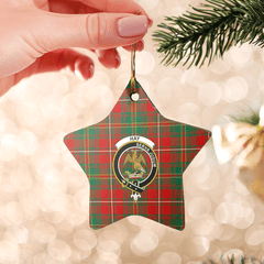 Clan Hay Ancient Tartan Crest Star Ceramic Ornament ET72 Hay Ancient Tartan Tartan Christmas