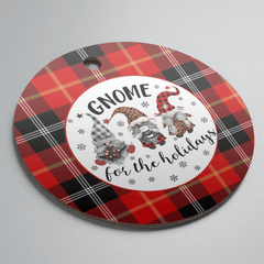 Clan Marjoribanks Tartan Tartan Crest Gnome Round Ceramic Ornament KX40 Marjoribanks Tartan Tartan Christmas
