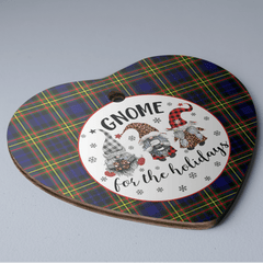 Clan MacLellan Modern Tartan Tartan Crest Gnome Heart Ceramic Ornament WC73 MacLellan Modern Tartan Tartan Christmas