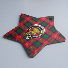 Clan Wauchope Tartan Crest Star Ceramic Ornament FZ80 Wauchope Tartan Tartan Christmas