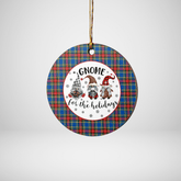 Clan MacBeth Modern Tartan Tartan Crest Gnome Round Ceramic Ornament PA91 MacBeth Modern Tartan Tartan Christmas