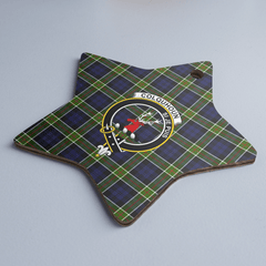 Clan Colquhoun Tartan Crest Star Ceramic Ornament GA73 Colquhoun Tartan Tartan Christmas