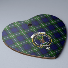 Clan Forbes Modern Tartan Crest Heart Ceramic Ornament LF84 Forbes Modern Tartan Tartan Christmas