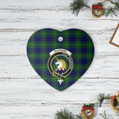Clan Oliphant Modern Tartan Crest Heart Ceramic Ornament XZ92 Oliphant Modern Tartan Tartan Christmas