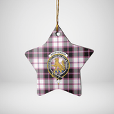 Clan MacPherson Hunting Modern Tartan Crest Star Ceramic Ornament RI61 MacPherson Hunting Modern Tartan Tartan Christmas