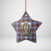 Clan Preston (Edinburgh) Tartan Crest Star Ceramic Ornament OP37 Preston (Edinburgh) Tartan Tartan Christmas