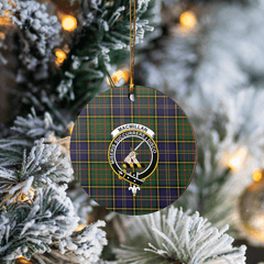 Clan MacMillan Hunting Modern Tartan Crest Round Ceramic Ornament MX16 MacMillan Hunting Modern Tartan Tartan Christmas