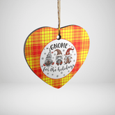 Clan MacMillan Tartan Tartan Crest Gnome Heart Ceramic Ornament CY90 MacMillan Tartan Tartan Christmas