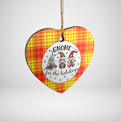 Clan MacMillan Tartan Tartan Crest Gnome Heart Ceramic Ornament CY90 MacMillan Tartan Tartan Christmas