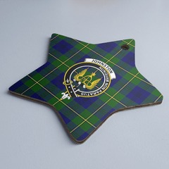 Clan Johnston Modern Tartan Crest Star Ceramic Ornament VC30 Johnston Modern Tartan Tartan Christmas