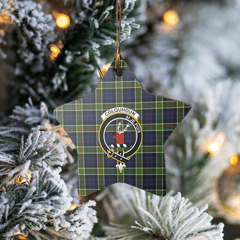 Clan Colquhoun Tartan Crest Star Ceramic Ornament GA73 Colquhoun Tartan Tartan Christmas
