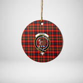 Clan Innes Modern Tartan Crest Round Ceramic Ornament FD30 Innes Modern Tartan Tartan Christmas