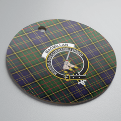 Clan MacMillan Hunting Modern Tartan Crest Round Ceramic Ornament MX16 MacMillan Hunting Modern Tartan Tartan Christmas