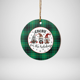 Clan MacArthur Ancient Tartan Tartan Crest Gnome Round Ceramic Ornament UW79 MacArthur Ancient Tartan Tartan Christmas
