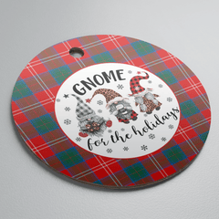Clan Chisholm Ancient Tartan Tartan Crest Gnome Round Ceramic Ornament YY48 Chisholm Ancient Tartan Tartan Christmas