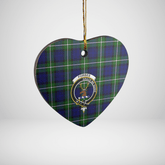 Clan Forbes Modern Tartan Crest Heart Ceramic Ornament LF84 Forbes Modern Tartan Tartan Christmas