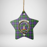 Clan MacBrayne Tartan Crest Star Ceramic Ornament HX76 MacBrayne Tartan Tartan Christmas