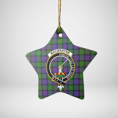 Clan MacBrayne Tartan Crest Star Ceramic Ornament HX76 MacBrayne Tartan Tartan Christmas