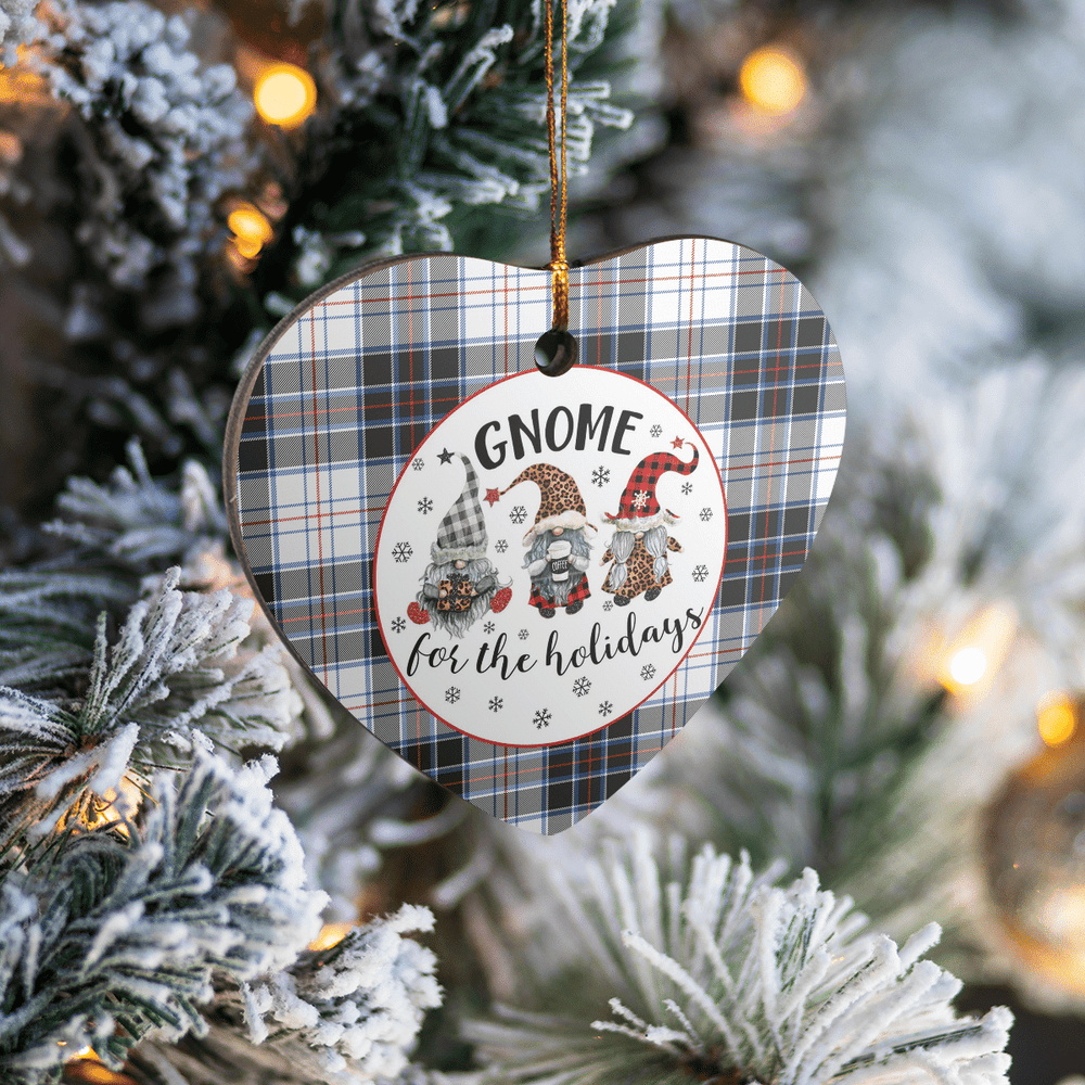 Clan MacRae Dress Modern Tartan Tartan Crest Gnome Heart Ceramic Ornament UC81 MacRae Dress Modern Tartan Tartan Christmas