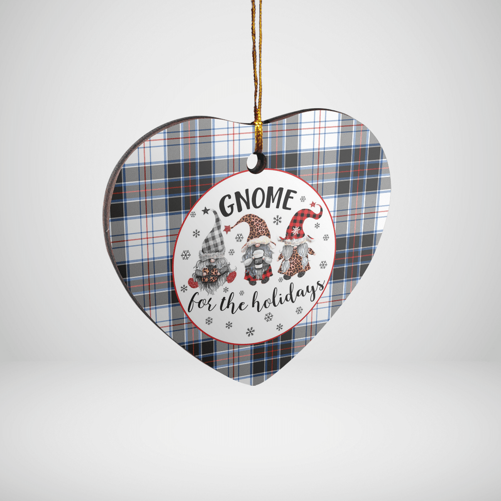 Clan MacRae Dress Modern Tartan Tartan Crest Gnome Heart Ceramic Ornament UC81 MacRae Dress Modern Tartan Tartan Christmas