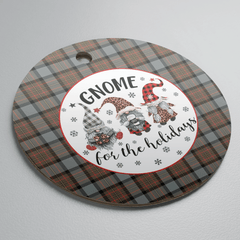 Clan MacLaren Weathered Tartan Tartan Crest Gnome Round Ceramic Ornament SY95 MacLaren Weathered Tartan Tartan Christmas
